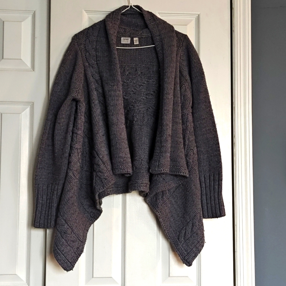 Wool blend woven grey jacket, size M, Esprit